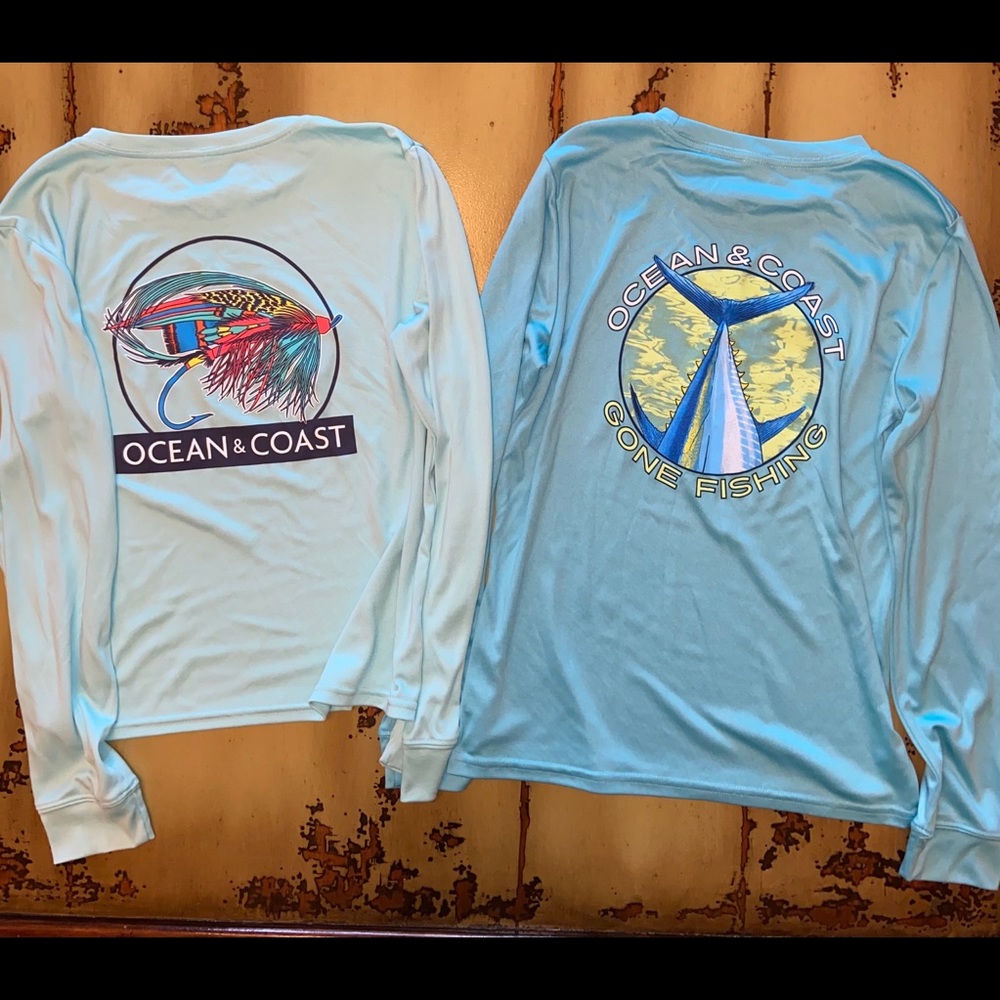 Bundle of 2 Ocean & Coast Boys L/S  shirts size L
